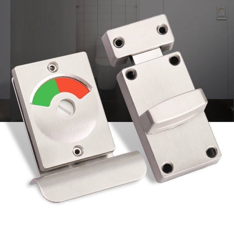 Toilet Red & Green Display Door Lock Public Toilet Stainless Steel Bolt Lock, Indicating lock With Handle Indicating lock With Handle