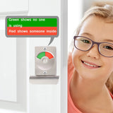 Toilet Red & Green Display Door Lock Public Toilet Stainless Steel Bolt Lock, Indicating lock With Handle