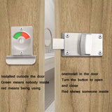 Toilet Red & Green Display Door Lock Public Toilet Stainless Steel Bolt Lock, Indicating lock With Handle