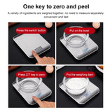 Stainless Steel Small Food Electronic Scale Kitchen Portable Baking Electronic Scale, 5kg/1g (Battery Model White), 5kg/1g (Battery Model Black), 10kg/1g (Battery Model White), 5kg/1g (Rechargeable White), 10kg/1g (Rechargeable White)                  ...