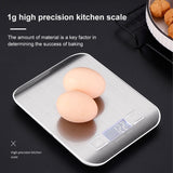Stainless Steel Small Food Electronic Scale Kitchen Portable Baking Electronic Scale, 5kg/1g (Battery Model White), 5kg/1g (Battery Model Black), 10kg/1g (Battery Model White), 5kg/1g (Rechargeable White), 10kg/1g (Rechargeable White)                  ...