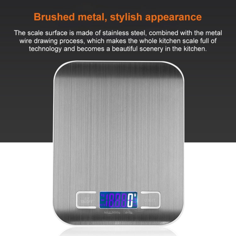 Stainless Steel Small Food Electronic Scale Kitchen Portable Baking Electronic Scale, 5kg/1g (Battery Model White), 5kg/1g (Battery Model Black), 10kg/1g (Battery Model White), 5kg/1g (Rechargeable White), 10kg/1g (Rechargeable White)                  ...