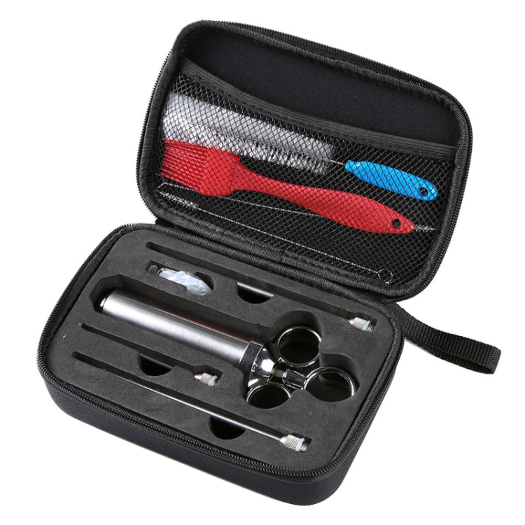 304 Stainless Steel Seasoning Syringe Barbecue Tool Turkey Needle Set, 14 in 1 with Storage Bag