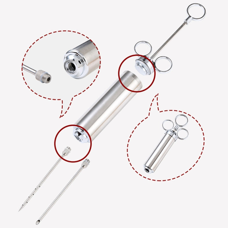 304 Stainless Steel Seasoning Syringe Barbecue Tool Turkey Needle Set, 14 in 1 with Storage Bag