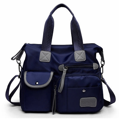 Waterproof Oxford Cloth Handbag Casual Nylon Shoulder Diagonal Bag Female Bag Canvas Bag, Purple, Black, Red, Blue Blue