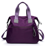 Waterproof Oxford Cloth Handbag Casual Nylon Shoulder Diagonal Bag Female Bag Canvas Bag, Purple, Black, Red, Blue