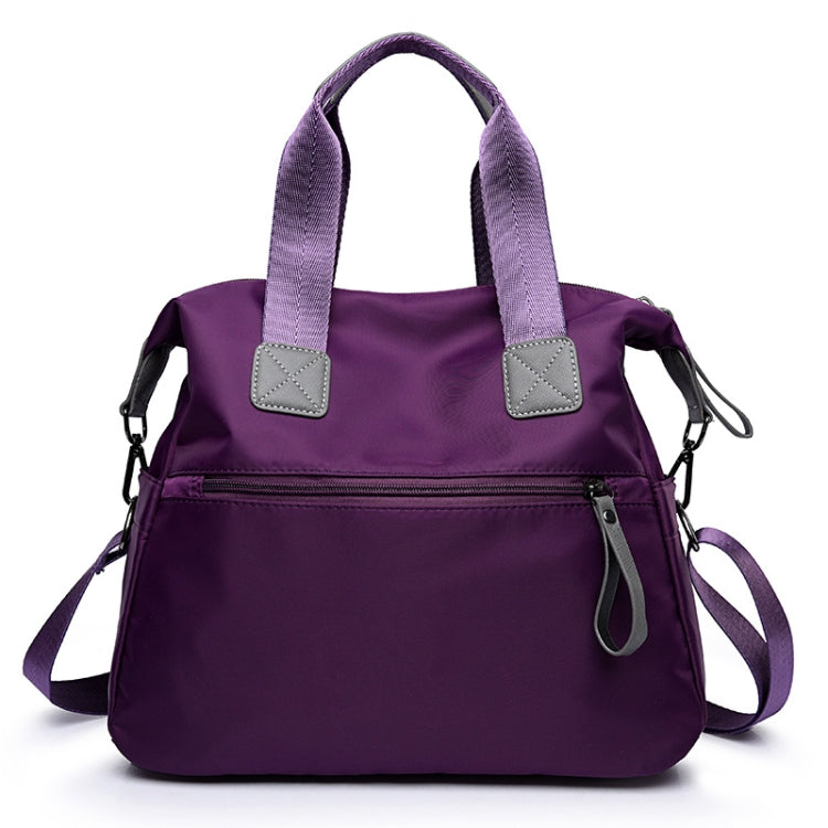 Waterproof Oxford Cloth Handbag Casual Nylon Shoulder Diagonal Bag Female Bag Canvas Bag, Purple, Black, Red, Blue