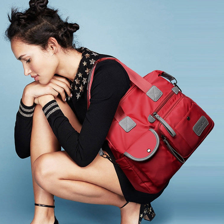 Waterproof Oxford Cloth Handbag Casual Nylon Shoulder Diagonal Bag Female Bag Canvas Bag, Purple, Black, Red, Blue