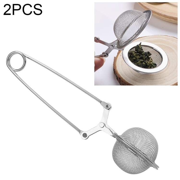 2 PCS Stainless Steel Sphere Mesh Tea Strainer Coffee Herb Spice Filter Tea Infuser, Stainless Steel Stainless Steel