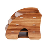 Office Supplies Curved Desktop A4 Storage Box Wooden File Rack Data Rack Shelf, Black, Oak, Sakuragi