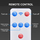 144 COB Solar Human Body Sensor Street Light Garden Wall Light with Remote Control Outdoor Security Light