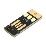 10 PCS Mini Pocket Card USB Power Keychain LED Night Light Black