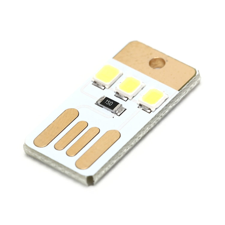 10 PCS Mini Pocket Card USB Power Keychain LED Night Light White