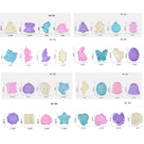 4 in 1 Three-Dimensional Fondant Biscuit Embossing Mold Push-Type Cake Mold Random Style Delivery, Push-Type Cake Mold
