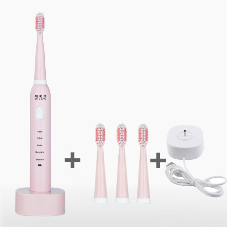 DELIPU Electric Toothbrush Rechargeable Sonic 5-Speed Adjustment Children Adult Household Waterproof Soft Hair Whitening Toothbrush, USB Charging Cable (Blue), USB Charging Cable (White), USB Charging Stand (Blue), USB Charging Stand(Pink)            ...
