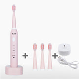 DELIPU Electric Toothbrush Rechargeable Sonic 5-Speed Adjustment Children Adult Household Waterproof Soft Hair Whitening Toothbrush, USB Charging Cable (Blue), USB Charging Cable (White), USB Charging Stand (Blue), USB Charging Stand(Pink)            ...