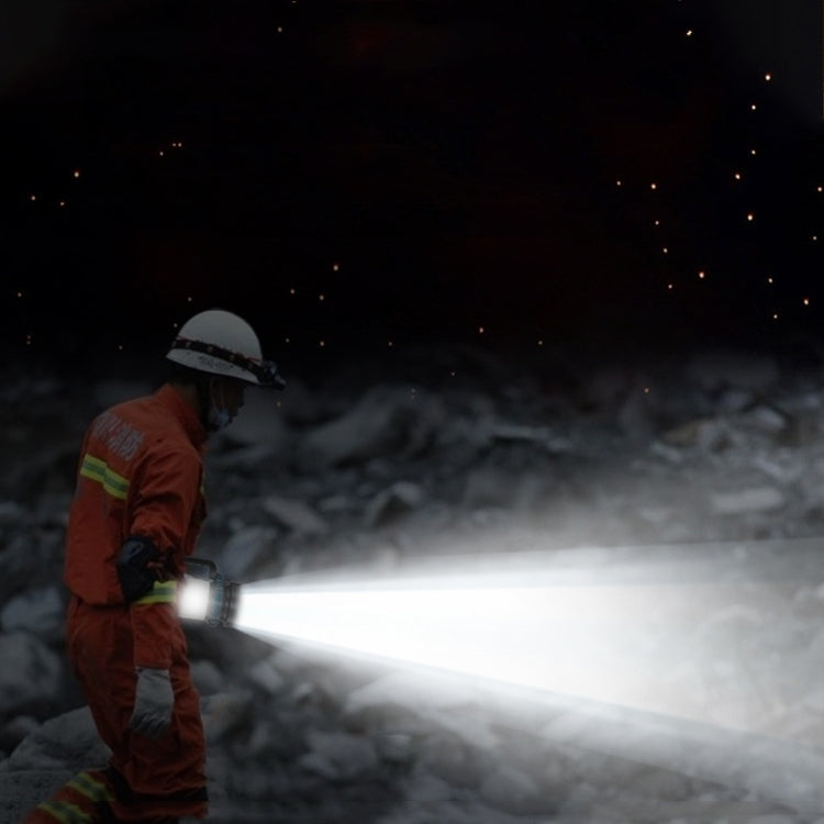 LED Mountaineering Waterproof Patrol USB Charging Flashlight with Power Bank Function, 4800mAh