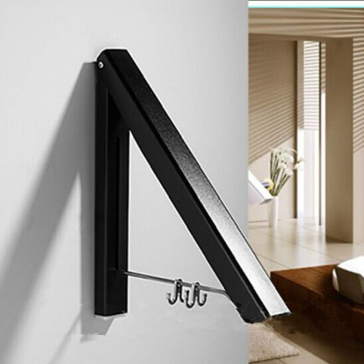 Multifunctional Space Aluminum Invisible Drying Rack, Black, Double Black + 80cm Crossbar