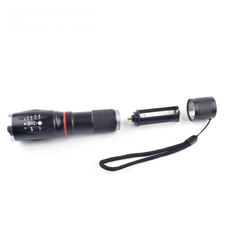 Telescopic Zoom Strong Light Flashlight Strong Magnetic Rechargeable LED Flashlight, Silver Head (No Battery, No Charger), Black Head (No Battery, No Charger), Silver Head (With Battery, EU Plug Charger), Black Head (With Battery, EU Plug Charger)