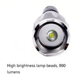 Telescopic Zoom Strong Light Flashlight Strong Magnetic Rechargeable LED Flashlight, Silver Head (No Battery, No Charger), Black Head (No Battery, No Charger), Silver Head (With Battery, EU Plug Charger), Black Head (With Battery, EU Plug Charger)