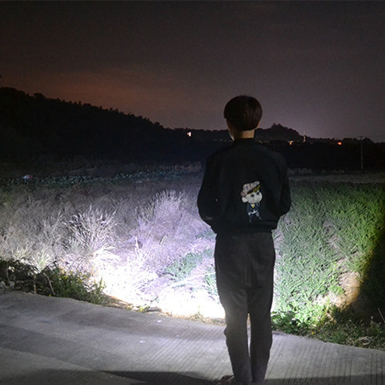 Telescopic Zoom Strong Light Flashlight Strong Magnetic Rechargeable LED Flashlight, Silver Head (No Battery, No Charger), Black Head (No Battery, No Charger), Silver Head (With Battery, EU Plug Charger), Black Head (With Battery, EU Plug Charger)