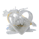 LED Heart-Shaped Decorative Lights Curtain Lights Holiday Dress String Lights, EU Plug, Warm White Light, Colorful Light