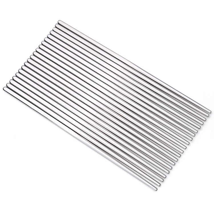 1 Pairs 304 Stainless Steel Chopsticks Non-Slip Tableware Adult Chopsticks, 18.5cm, 22.7cm