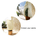 2 PCS Winter Plant Freeze Protection Cover Non-Woven Anti-Bacterial Tree Cover, 100x80cm Shrink Buckle, 180x120cm Zipper