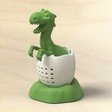 Dinosaur Baby Silicone Tea Strainer, Lucky Green, Candlelight Yellow