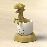 Dinosaur Baby Silicone Tea Strainer, Lucky Green, Candlelight Yellow
