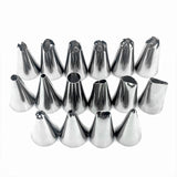 2 Sets Reusable Silicone Pastry Bag Cake Decorating Tools with 16 Nozzles Tips