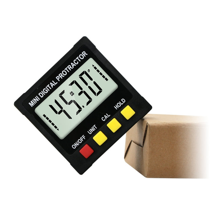 Electronic Digital Display Inclinometer Slope Level Protractor Four-Sided Magnetic Angle Ruler, Magnetic Angle Ruler