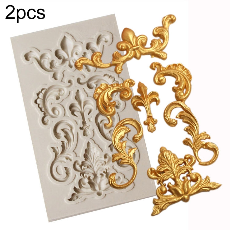 2 PCS Border Silicone Mold Fondant Mold Cake Decorating Tools Chocolate Mold, Border Silicone Mold Border Silicone Mold