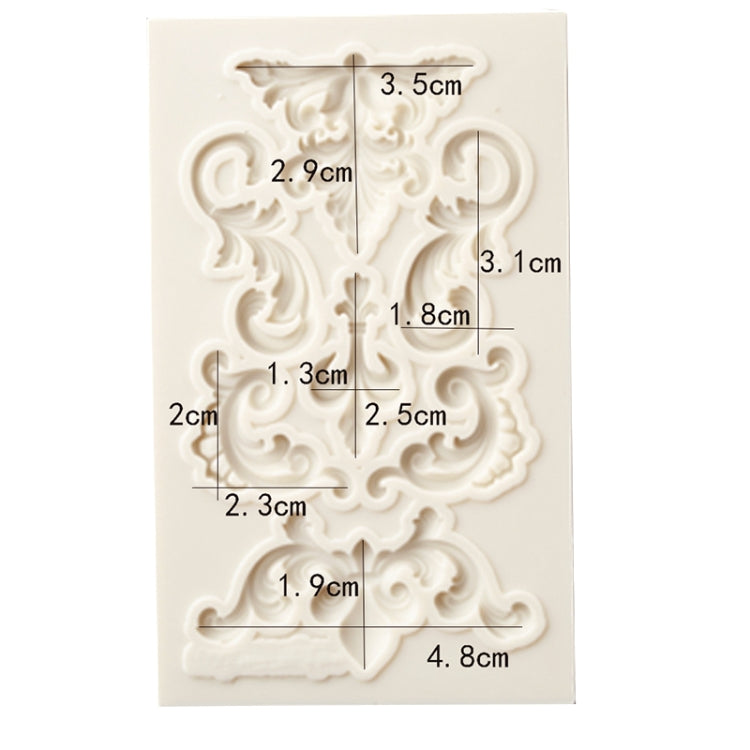 2 PCS Border Silicone Mold Fondant Mold Cake Decorating Tools Chocolate Mold, Border Silicone Mold