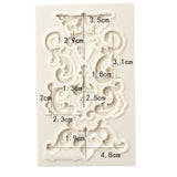 2 PCS Border Silicone Mold Fondant Mold Cake Decorating Tools Chocolate Mold, Border Silicone Mold