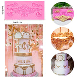 2 PCS Fondant Cake Silicone Mold Hollow Embossed Border Frame Retro Photo Frame Mould