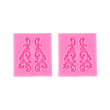 2 PCS Fondant Cake Silicone Mold Hollow Embossed Border Frame Retro Photo Frame Mould 10th 17-116