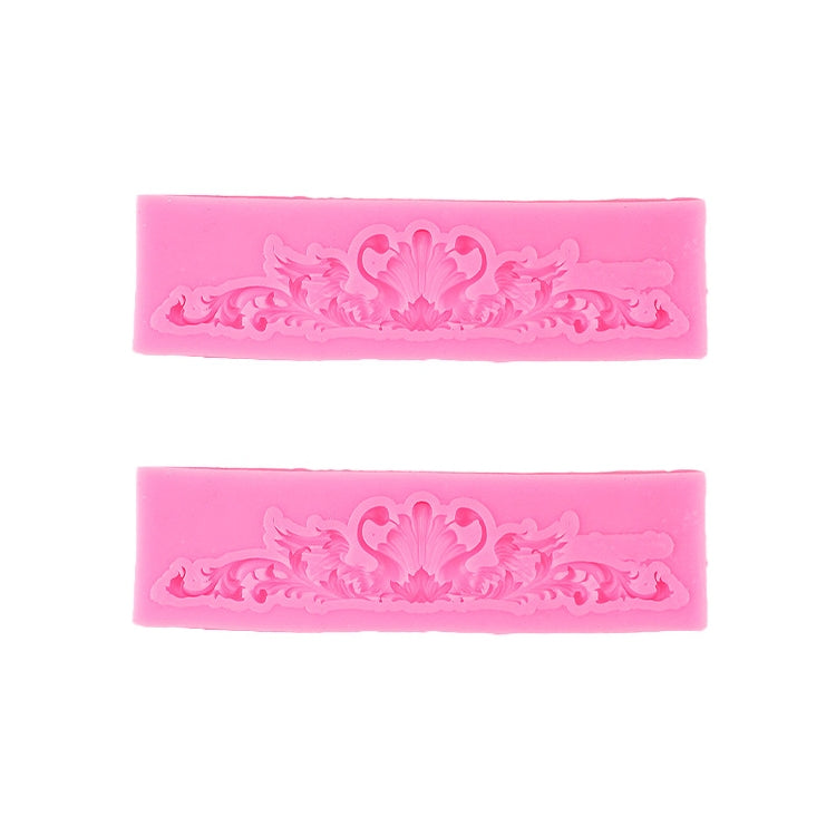 2 PCS Fondant Cake Silicone Mold Hollow Embossed Border Frame Retro Photo Frame Mould No. 3 17-15