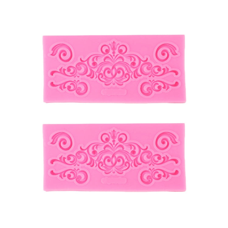2 PCS Fondant Cake Silicone Mold Hollow Embossed Border Frame Retro Photo Frame Mould 1 5th 17-153