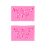 2 PCS Fondant Cake Silicone Mold Hollow Embossed Border Frame Retro Photo Frame Mould 1st 17-149