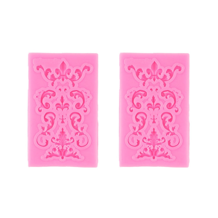 2 PCS Fondant Cake Silicone Mold Hollow Embossed Border Frame Retro Photo Frame Mould 7th 17-113