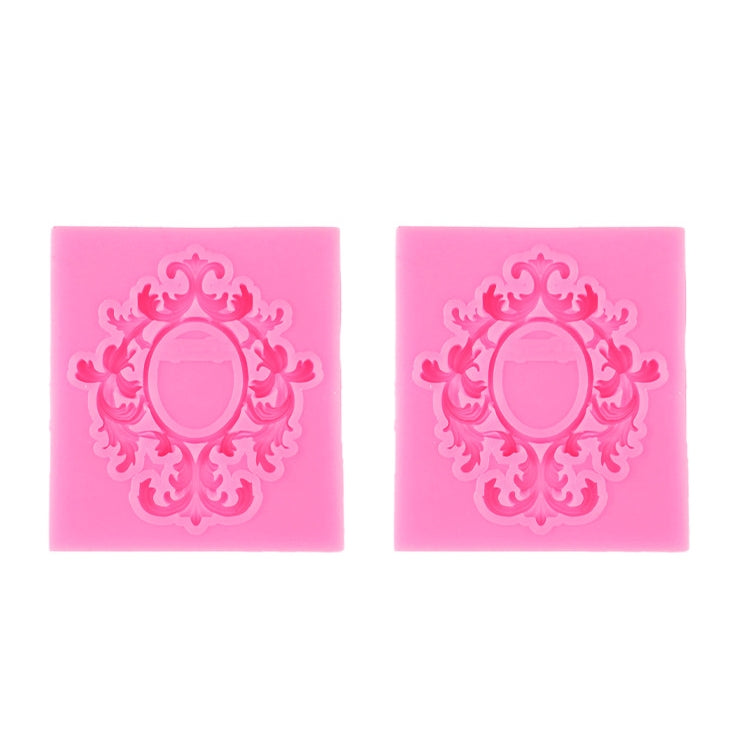 2 PCS Fondant Cake Silicone Mold Hollow Embossed Border Frame Retro Photo Frame Mould 8th 17-117