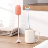 Long Handle Vertical Cup Brush Baby Bottle Sponge Cleaning Brush, Length: 29cm, White, Blue, Pink