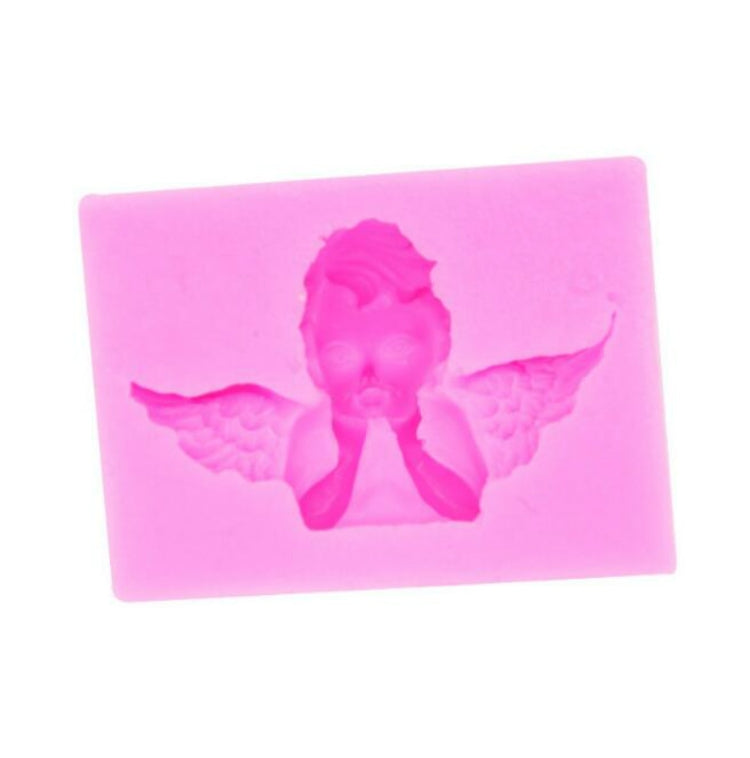 2 PCS Angel Shape Fondant Cake Silicone Mold Aroma Soft Clay Clay Gypsum Plastic Decoration, Angel Shape Angel Shape