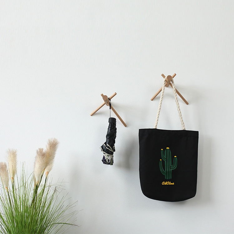 Solid Wood Hanger Wall Decoration Coat Hook, Beech Hook, Black Walnut Hook