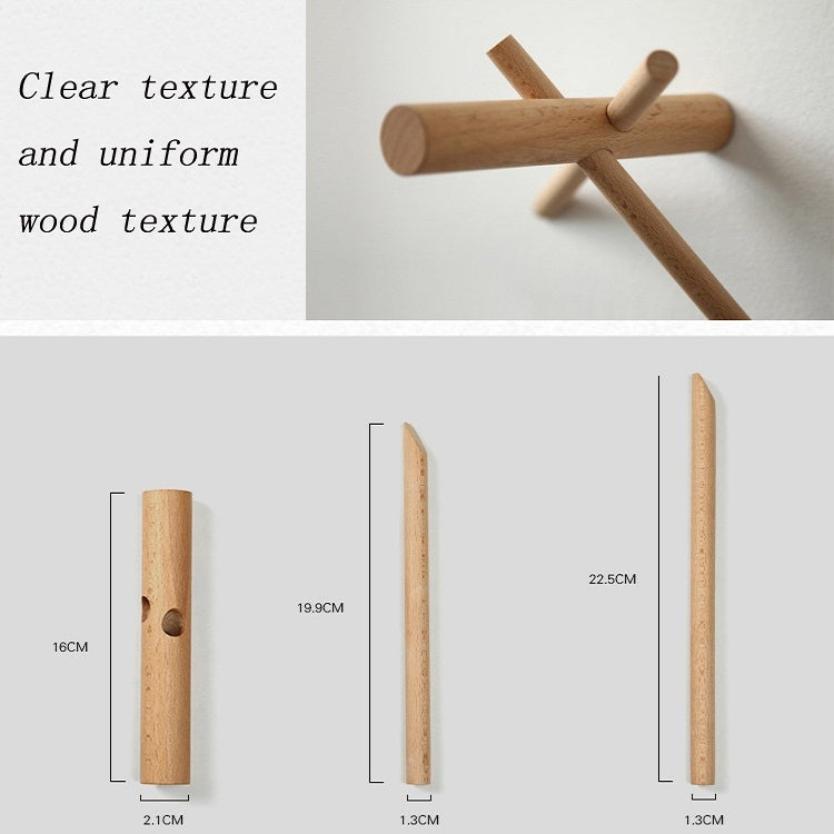 Solid Wood Hanger Wall Decoration Coat Hook, Beech Hook, Black Walnut Hook