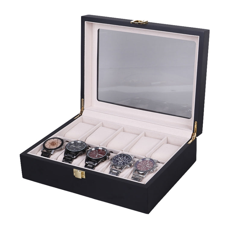 Wooden Baking Paint Watch Box Jewelry Storage Display Box, 2-bit Spray Paint, 3-bit Spray Paint, 5-bit Paint, 6-bit Paint, 10-bit Paint, 12-bit Paint, 20-bit Paint, 6+3 Double-layer Paint, 24-bit Paint, 06 Black + Rice Matte, 10-bit Black + Rice Matte ... 10-bit Black + Rice Matte
