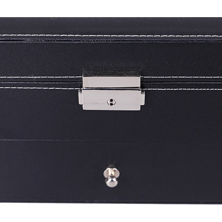 PU Leather Double-Layer Glasses Case Sunglasses Storage Display Box, Size: 33.5x19.5x15.5 cm