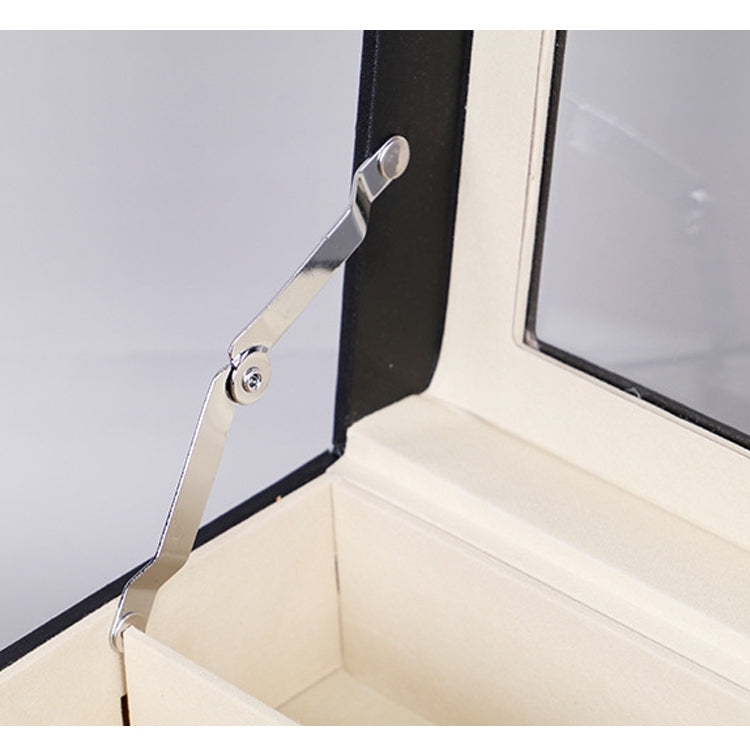 PU Leather Double-Layer Glasses Case Sunglasses Storage Display Box, Size: 33.5x19.5x15.5 cm