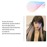 5 PCS Color Highlighting Hair Extension Piece One-Piece Invisible Seamless Hair Extension Piece, Smoky Blue, White Tea Ash, Space Gray, Pencil Gray, Aoki Ash, Flax Gold, Fog White Copper, Aurora Violet, Thin Plum Purple, Thin Rattan, Cherry Pink       ...